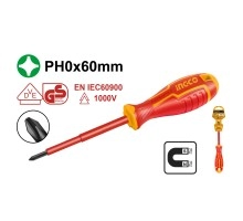 Отвертка диэлектрическая INGCO PH0 x 60