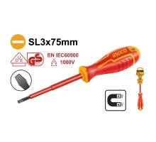 Отвертка диэлектрическая INGCO SL3 x 75