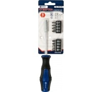 Отверточная рукоятка КОБАЛЬТ ULTRA GRIP с набором бит (9 шт.)