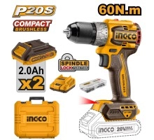 Аккумуляторная дрель INGCO 20B, 60 Нм Li-ion