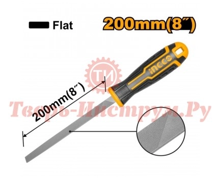 Напильник плоский INGCO №2 200 мм Напильник плоский INGCO №2 200 мм