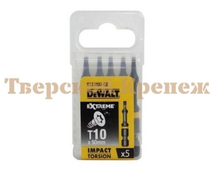 Биты ударные DEWALT IMPACT Torsion T10 50 мм 5 шт Биты ударные DEWALT IMPACT Torsion T10 50 мм 5 шт
