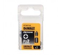 Биты ударные DEWALT IMPACT Torsion PZ2 25 мм 5 шт