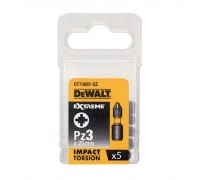 Биты ударные DEWALT IMPACT Torsion PZ3 25 мм 5 шт