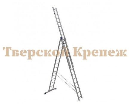 Лестница трехсекционная ALUMET 14 ступеней Лестница трехсекционная ALUMET 14 ступеней