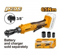 Трещотка аккумуляторная INGCO 20В 65 Нм 3/8"