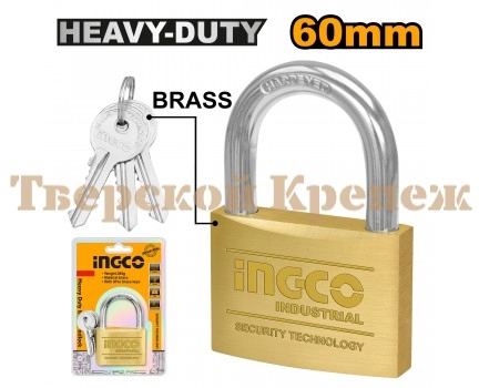Замок навесной INGCO 60 мм INDUSTRIAL Замок навесной INGCO 60 мм INDUSTRIAL