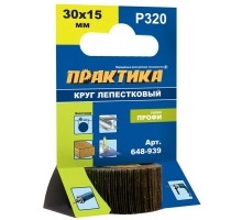 Круг лепестковый с оправкой ПРАКТИКА 30х15мм P320