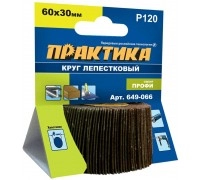Круг лепестковый с оправкой ПРАКТИКА 60х30мм P120