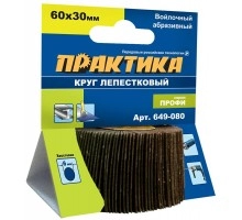 Круг лепестковый с оправкой войлочный ПРАКТИКА 60х30мм
