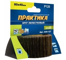 Круг лепестковый с оправкой ПРАКТИКА 80х40мм P120