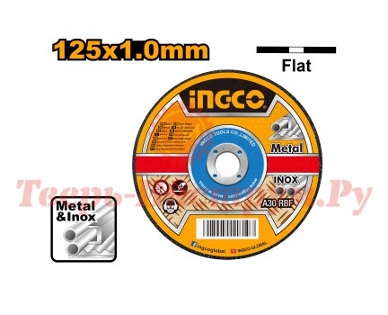 Круг отрезной по металлу INGCO 125x1.0x22