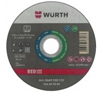 Круг отрезной по металлу WURTH 125х1.0х22