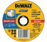 Круг отрезной по металлу DEWALT 125x22х1.0 мм