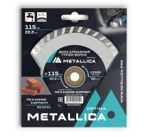 Диск алмазный турбированный METALLICA Optima 115x22 мм
