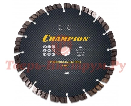 Диск алмазный CHAMPION ST 230/25,4/12 универсальный Диск алмазный CHAMPION ST 230/25,4/12 универсальный