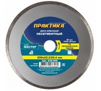 Диск алмазный несегментный ПРАКТИКА МАСТЕР 200х25.4/22 мм