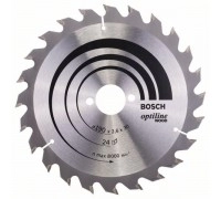 Диск пильный по дереву BOSCH Optiline Wood 190х30х24z