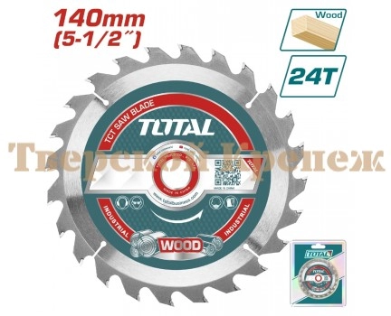 Диск пильный по дереву TOTAL 140x25.4x24T
