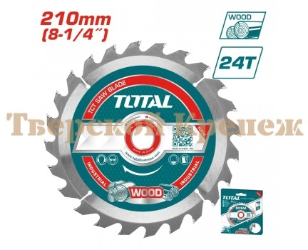 Диск пильный по дереву TOTAL 210x30x24T