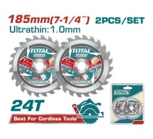 Диск пильный по дереву TOTAL 185x20x24Tх1.0 мм 2 шт