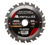 Диск пильный по дереву METALLICA Ultra Thin 200x32/30/25.4х1.8х20z