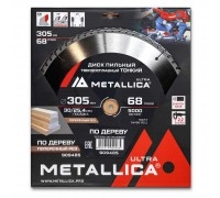Диск пильный по дереву METALLICA Ultra Thin 305x30/25.4х2.2х68z