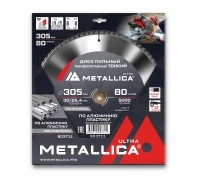 Диск пильный по алюминию METALLICA Ultra Thin 305х30/25.4х2.8х80z