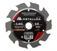 Диск пильный по дереву METALLICA Ultra 140x20/16/12.7х2.4х10z