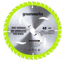 Диск пильный GREENWORKS 184х20х1.6х40T
