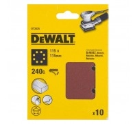 Шлифлисты прилипные DEWALT 115х115 мм 240G 10 шт