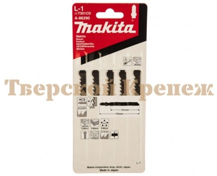 Пилки для лобзика MAKITA A-86290 L1 T301CD 5 шт Пилки для лобзика MAKITA A-86290 L1 T301CD 5 шт
