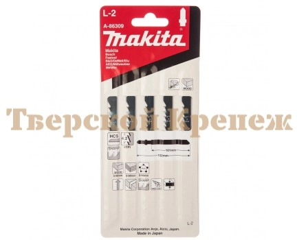 Пилки для лобзика MAKITA A-86309 L2 5шт Пилки для лобзика MAKITA A-86309 L2 5шт