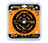 Диск пильный по дереву DEWALT EXTREME 165х20 24z WZ 18°