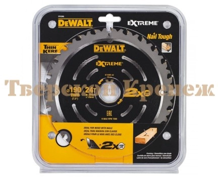 Диск пильный по дереву DEWALT EXTREME 190х30 24z ATB 18° Диск пильный по дереву DEWALT EXTREME 190х30 24z ATB 18°