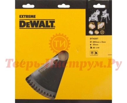 Диск пильный по дереву DEWALT EXTREME 250х30 80z TCG -5° 2.20 мм Диск пильный по дереву DEWALT EXTREME 250х30 80z TCG -5° 2.20 мм
