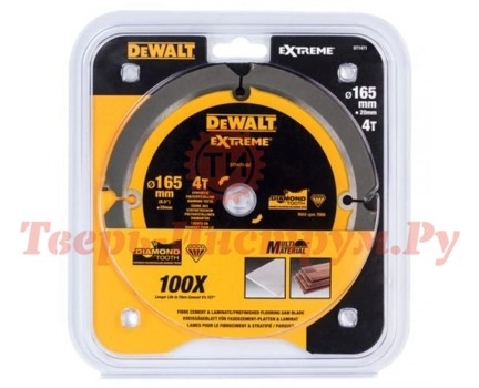 Пильный диск фиброцементу и абразиву DEWALT EXTREME 165х20 4z Пильный диск фиброцементу и абразиву DEWALT EXTREME 165х20 4z