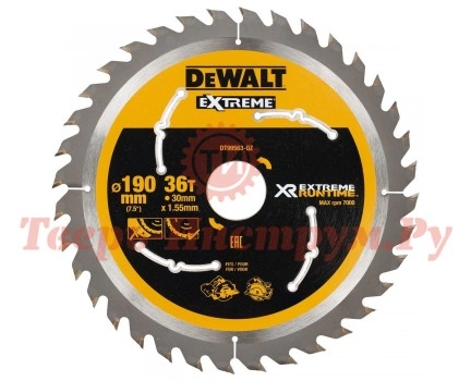 Диск пильный DEWALT EXTREM RUNTIME FlexVolt 190х30 36z ATB 25°