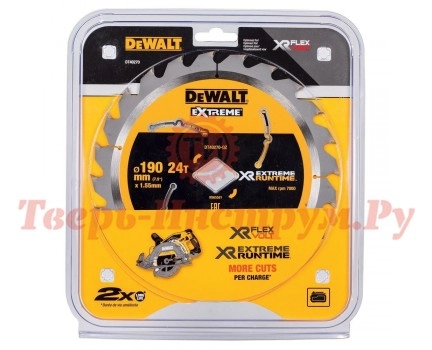 Диск пильный DEWALT EXTREM RUNTIME XR 190 ромб 24z ATB+R 25°