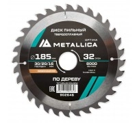 Диск пильный по дереву METALLICA Optima 185x30/20/16х2.4х32z