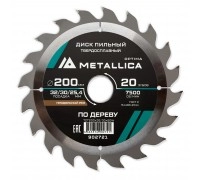 Диск пильный по дереву METALLICA Optima 200x32/30/25.4х2.6х20z