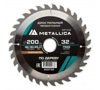 Диск пильный по дереву METALLICA Optima 200x32/30/25.4х2.6х32z