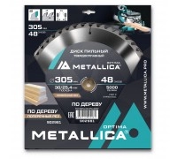Диск пильный по дереву METALLICA Optima 305x30/25.4х3.2х48z