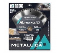 Диск пильный по дереву METALLICA Optima 305x30/25.4х3.2х60z