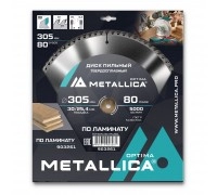 Диск пильный по ламинату METALLICA Optima 305x30/25.4х3.0х80z