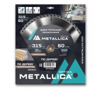 Диск пильный по дереву METALLICA Optima 315x30х3.2х60z