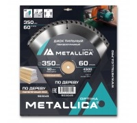 Диск пильный по дереву METALLICA Optima 350x50х3.5х60z
