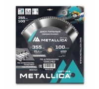 Диск пильный по алюминию METALLICA Optima 355x25.4х3.2х100z