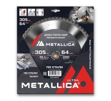Диск пильный по стали METALLICA Ultra 305x25.4х2.8х64z