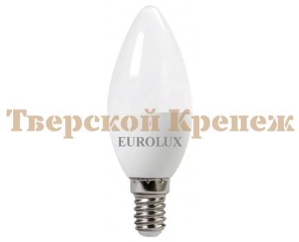 Лампа светодиодная EUROLUX LL-E-C37-7W-230-4K-E14 Лампа светодиодная EUROLUX LL-E-C37-7W-230-4K-E14